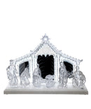 Lighted Musical Nativity Scene with Silver Bottom Base
