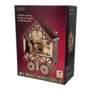 Lighted Wooden Farmer's Market Cart Village