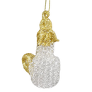 Spunglass Ornament - Gold Candlestick