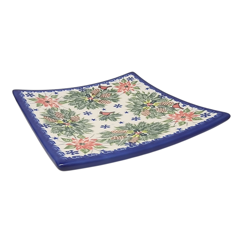 Polish Pottery Toffi Plate - Holiday Harmony Pattern