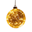 Micro LED Lighted Ball Ornament - Warm White - Copper Wire