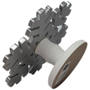 Wood Snowflake Design Riser Silver