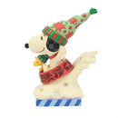 Snoopy Woodstock Dog Bowl Sled Figurine