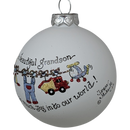 Christmas Keepsake Glass Ornament - For a Beautiful Grandson