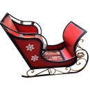 55'' Metal Sleigh with Snowflake Design