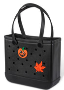 Charming Tote Bag With 12 Removable Charms - Black - Gift Shoppe >> Handbags & Wallets >> Shopping Totes - by Gerson - view 5
