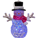 3.75"LED Snowman With Black Hat Ornament