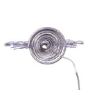 11.75" Lighted Silver Glittered Snowflake Treetop