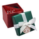 Gift Box Cube for Gift Cards - 3" x 3" - Burgandy Swirl
