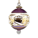 Floral Etched 3" Glass Ball - Purple - Christmas >> Ornaments >> Egyptian Glass - by Unique Ornaments