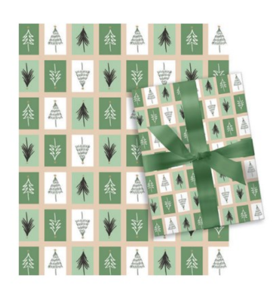 Classic Wrapping Paper - 80 Square Feet - Tree Grid