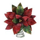 Metal Poinsettia Tree Topper - Christmas >> Tree Toppers - by C & F Home