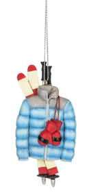Ski Equipment Ornament - Jacket With Skis and Poles - Christmas >> Ornaments >> Sports - by Ganz