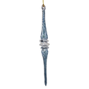 Frosted Blue Swirl Spire Ornament