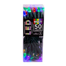 50-Light C3 Diamond Multi-Color LED Green Wire Light Set - Christmas >> Lighting - by Kurt Adler - view 3