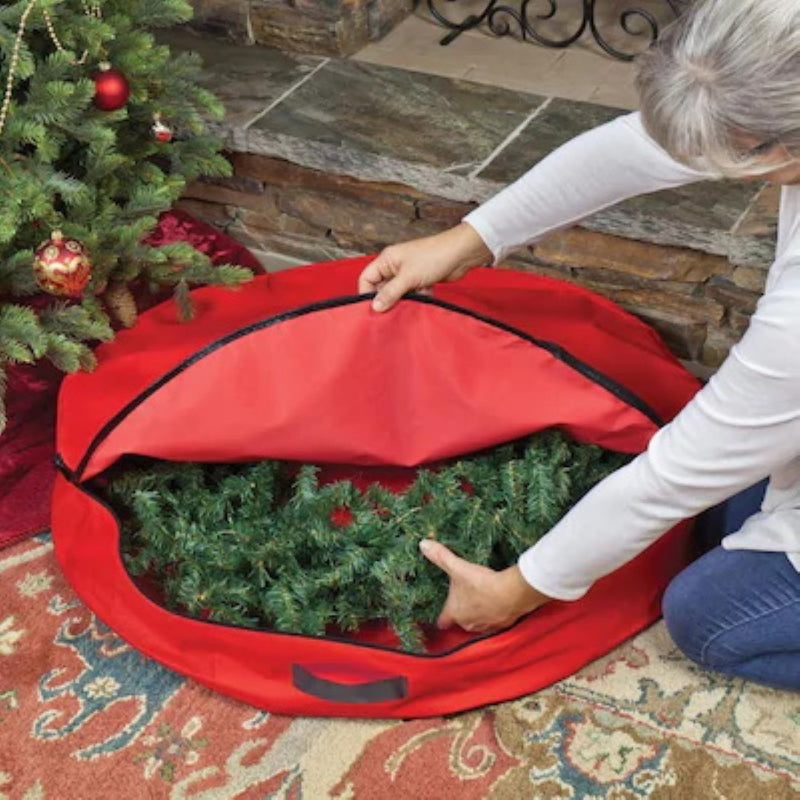 36-in Polyester Holiday Wreath Storage Bag