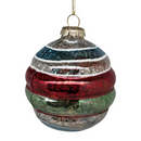 Vintage‑Style Reflector Indent Glass Ornament - Christmas >> Ornaments >> Glass - by Gerson - view 2