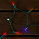 Multicolor LED String Lights - 100 Light - Green Wire - Christmas >> Lighting - by General Electric - view 4