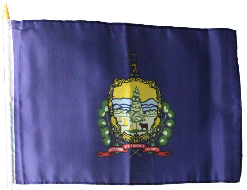 State of Vermont 12"x 18" Stick Flag