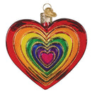 Rainbow Heart Glass Blown Ornament - Christmas >> Ornaments >> Glass - by Old World Christmas