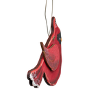 Scarlett's Cardinal Flight: Hand-Painted Plywood Ornament