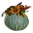 Metal Pumpkin with LED Candle -