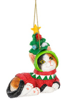 Fleas Navidad Cat Ornament - Calico - Christmas >> Ornaments >> Animals - by Ganz