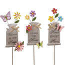 Metal Jar Garden Pick -