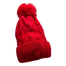 Pearl Chevron Knit Hat - Red