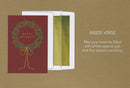 Foil Accented Embossed Cards (Happy Holidays with Holly Wreath)