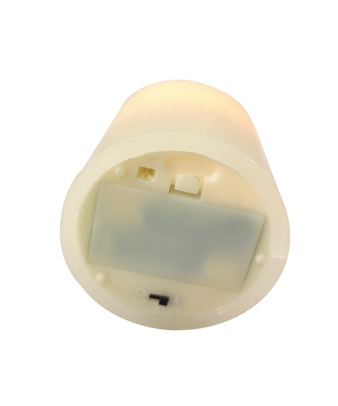 Battery-Operated Flicker Flame White LED Candle