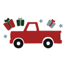 Santa's Delivery Truck Window Gel Clings
