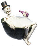 Bathing B/O Lighted Resin Skeleton -