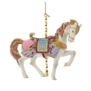 Resin Carousel Ornament - White Show Horse