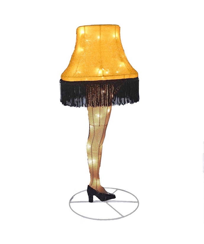 Leg Lamp 3D Tinsle Lited Lawn Dec - 28"
