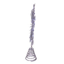 11.75" Lighted Silver Glittered Snowflake Treetop