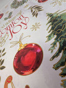 Good Tidings of Comfort and Joy Foil-Accented Window Cling Sheet – Traditional Holiday Classic