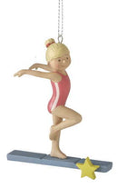 Youth Gymnast Ornament - Mauve