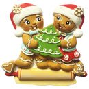 Nostalgic Gingerbread Family of 2 Ornament