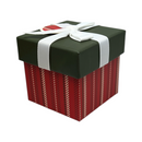 Gift Box Cube for Gift Cards - 3" x 3" - Zipper Stripe