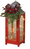 Red Holiday Lantern B/O