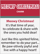 Meowy Christmas Cat Charm - Gold - Gift Shoppe >> Jewelry >> Charms and Worry Stones - by Ganz - view 2