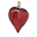 Organic Luster Egyptian Glass Heart - Red