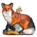 Red Fox  Glass Ornament