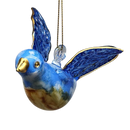Blown Glass Bluebird - Azure Sky