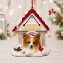 Ceramic Doghouse Ornament - Papillon - Animals - by E&S Pets - view 2
