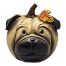 Autumn Pup Pumpkin - Pug Edition - Figurines - by Gerson - view 3