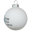 Baby's First Christmas Keepsake Glass Ornament - Blue Booties