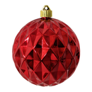 6" (150mm) Commercial Shatterproof Ball Ornament - Shiny Sonic Red Diamond - Christmas >> Ornaments >> Shatterproof - by Chri
