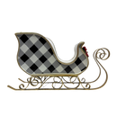 Black and White Holiday Sleigh - Large